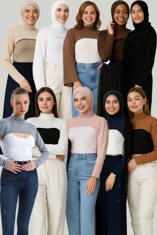 10 Renk Mega Paket Dik Yaka Boyunluklu Kolluk