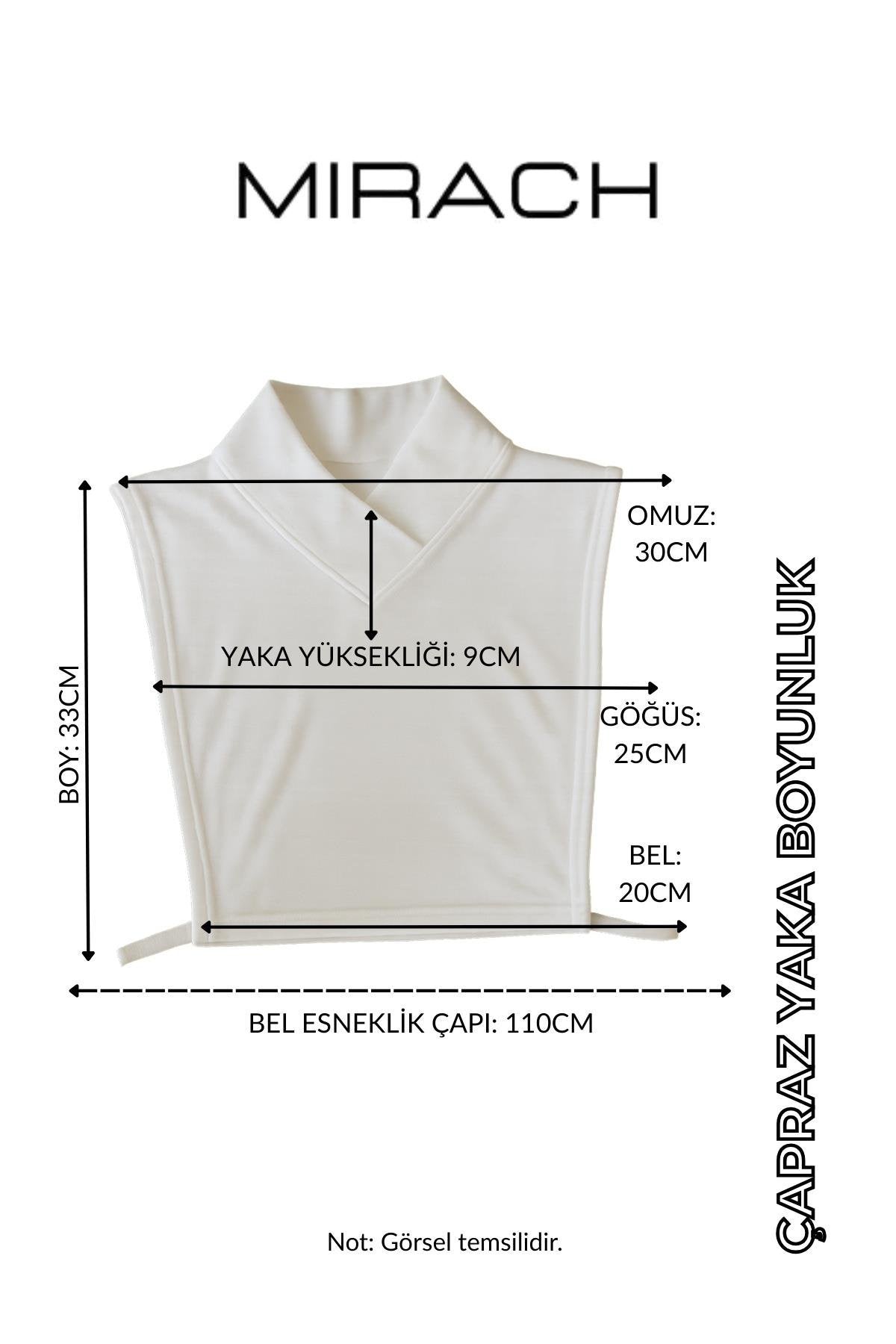 2'li Çapraz Yaka Boyunluk - Siyah Beyaz