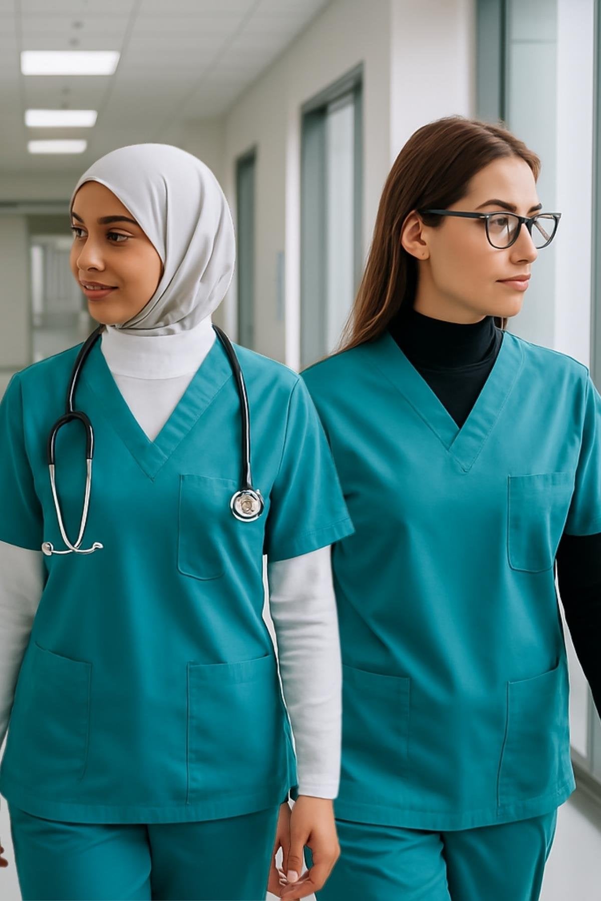 2'li Paket Dik Yaka Boyunluklu Kolluk Seti - Siyah ve Beyaz