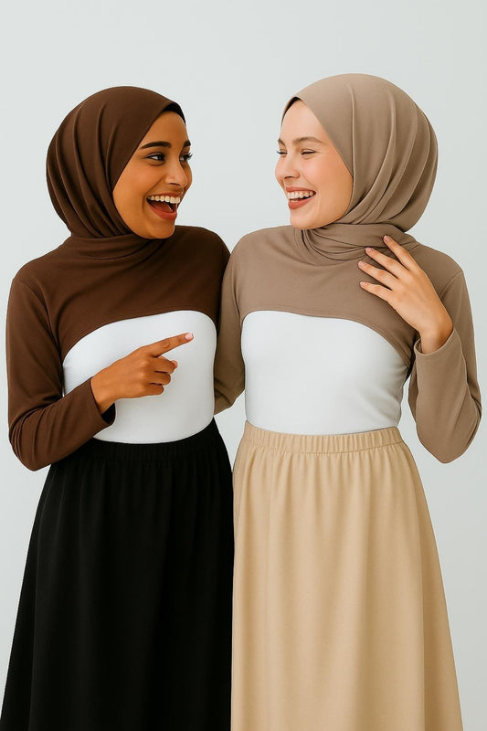 سوار ذراع بدون ياقة للرقبة - أسود