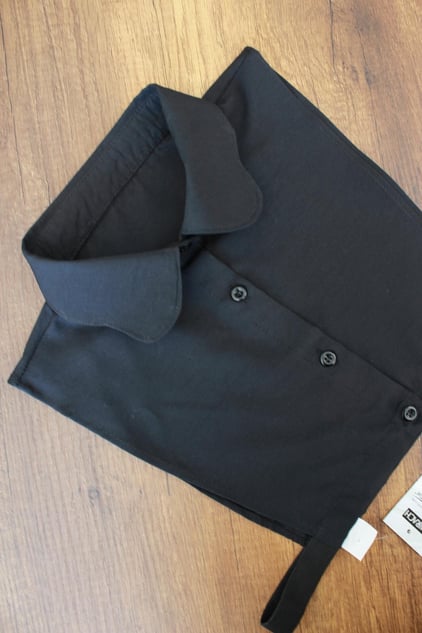 2'li Paket Zarif Papatya Model Gömlek Yakası - Siyah ve Beyaz