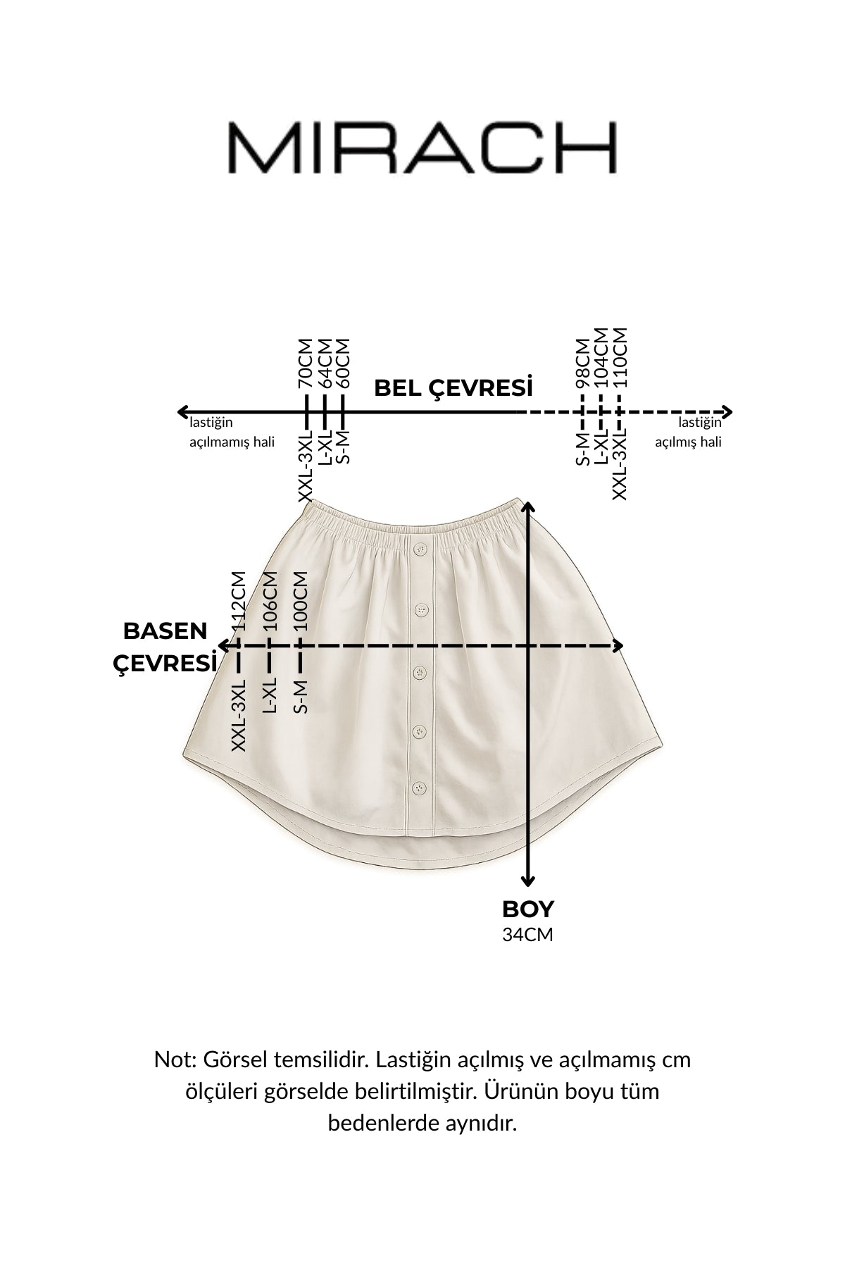 MIRACH Curve Büyük Beden 2'li Paket Gömlek Etek