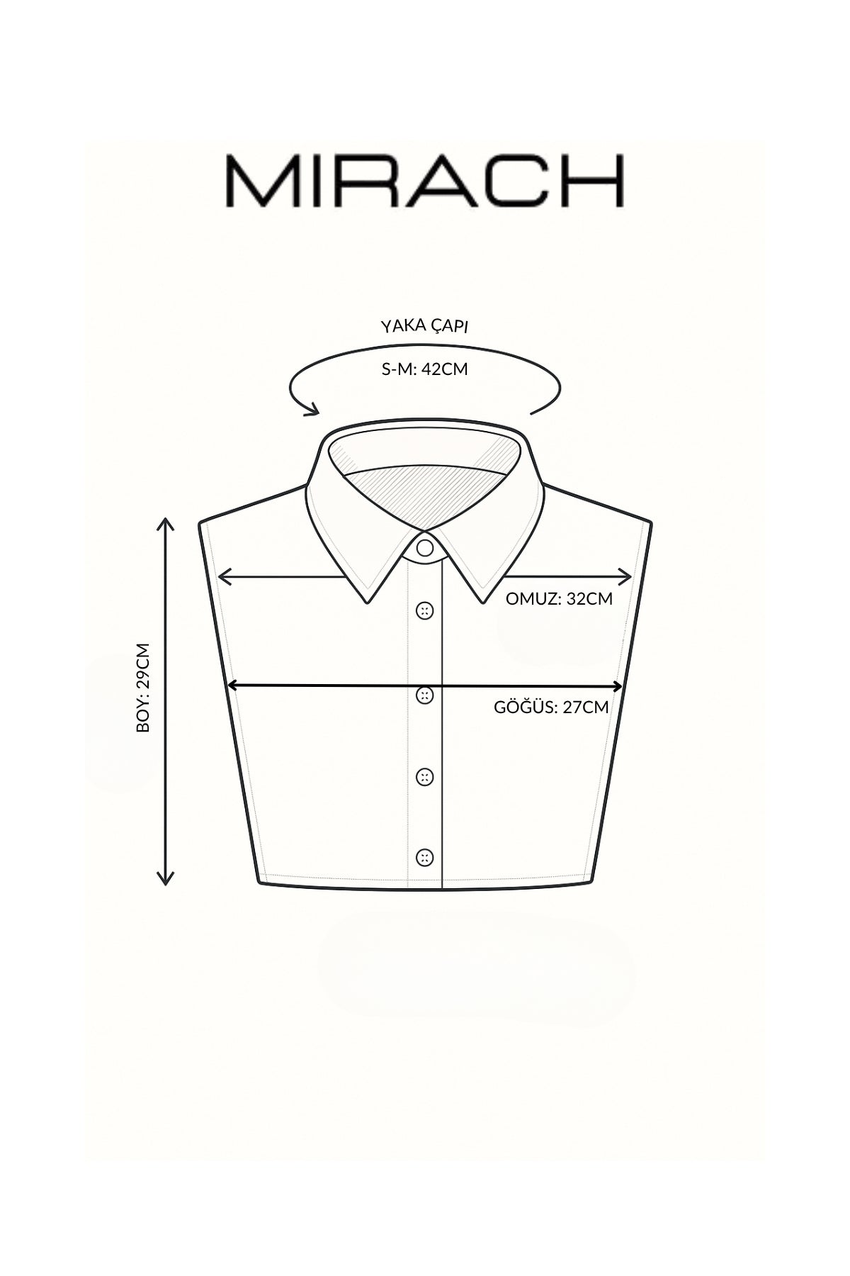 طوق قميص مع تفاصيل حرف K - أبيض