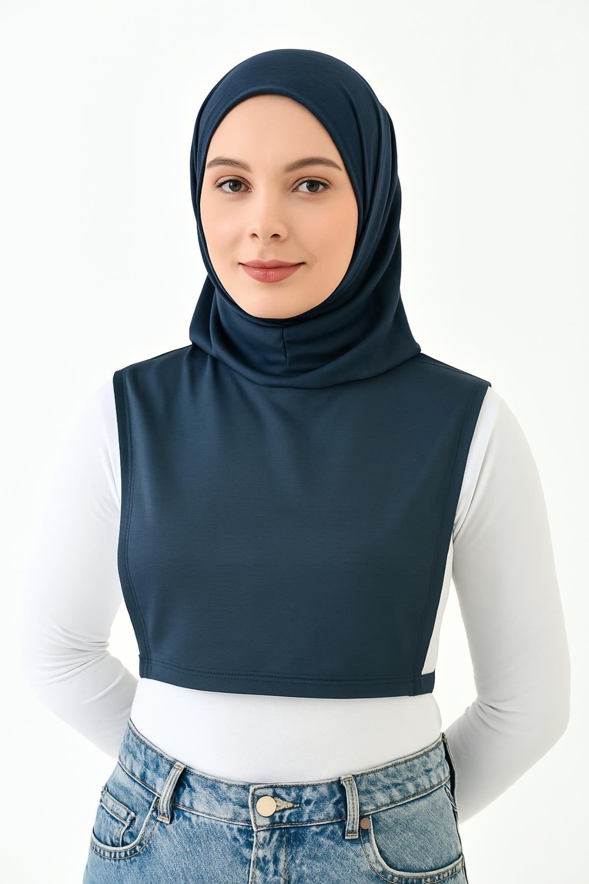 Balıkçı Kolsuz Boyunluk - Lacivert