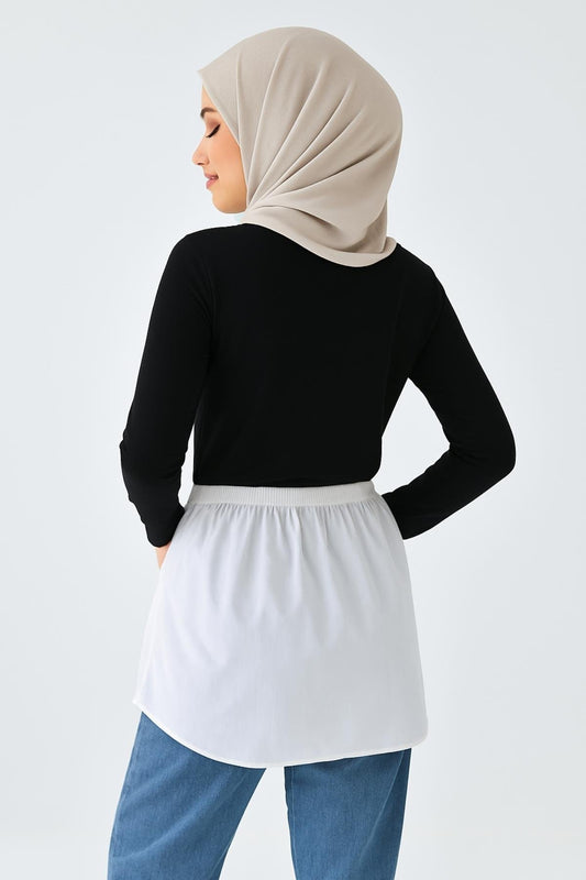 تنورة قميص - أسود