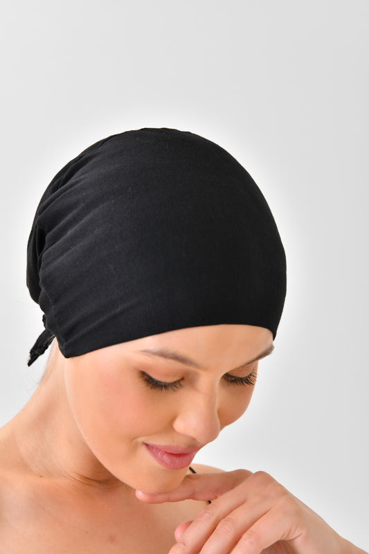 غطاء رأس بدون درزات - أسود