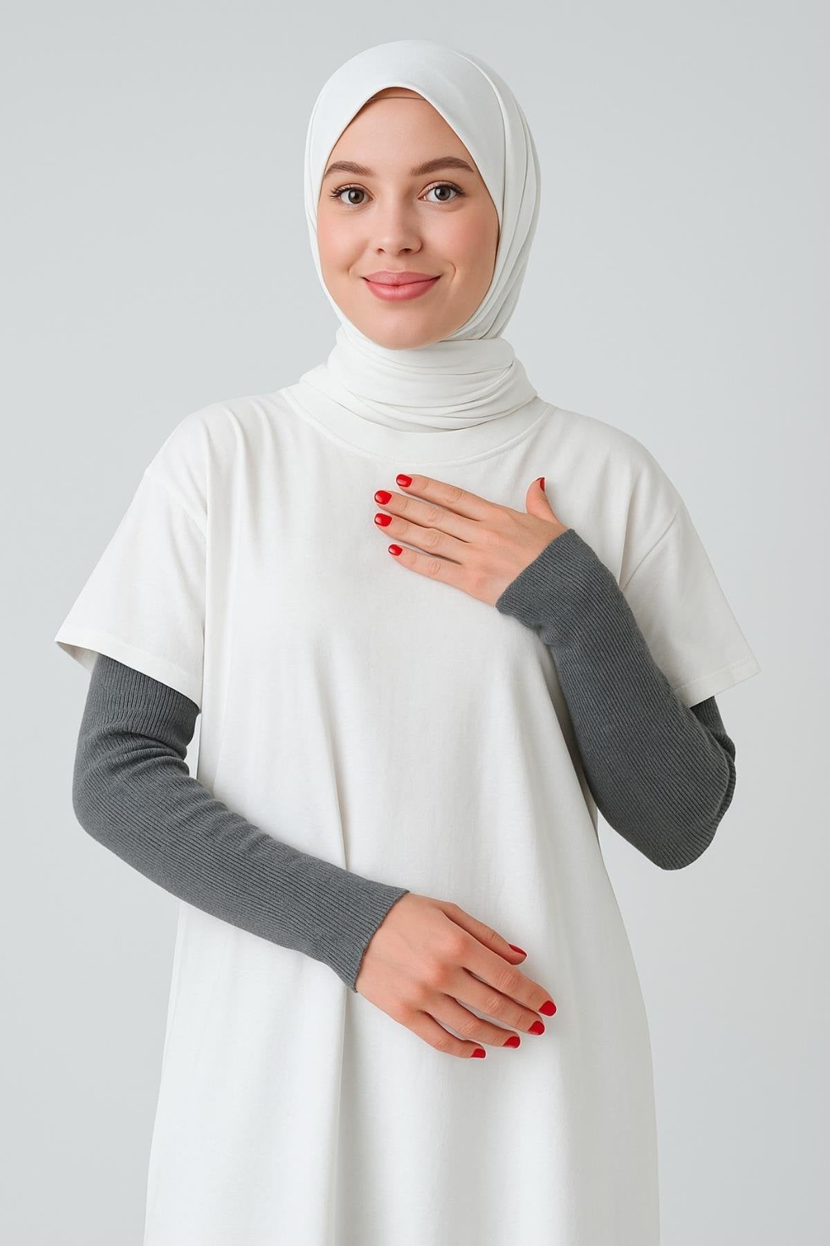 Fitilli Ekstra Uzun Kolluk - Antrasit