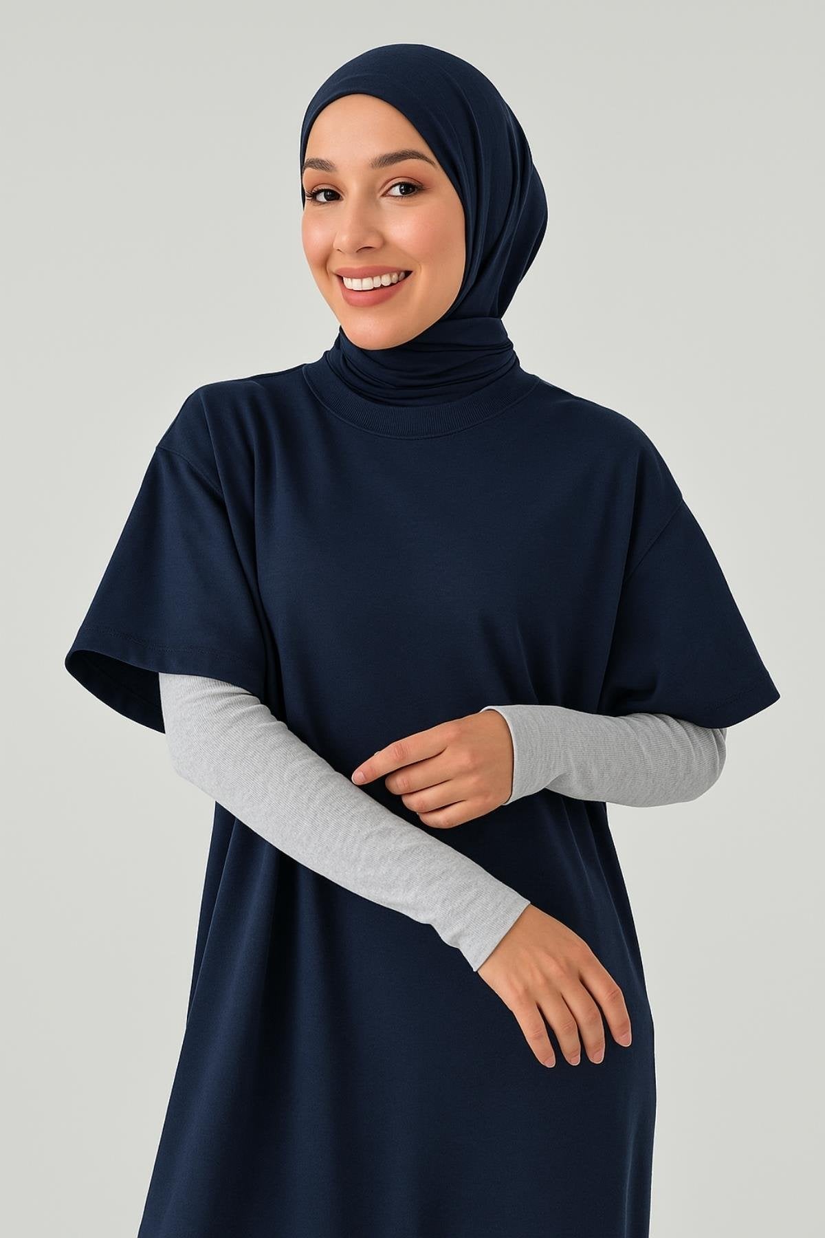 Fitilli Ekstra Uzun Kolluk - Gri