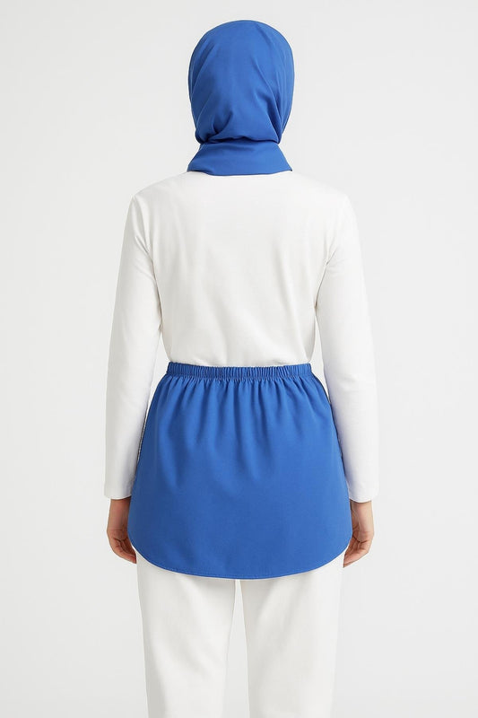 تنورة قميص - لون الدنيم