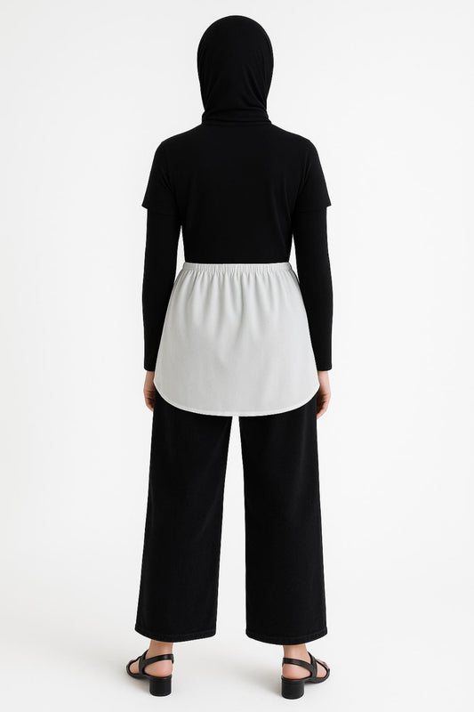 تنورة قميص - كريمي