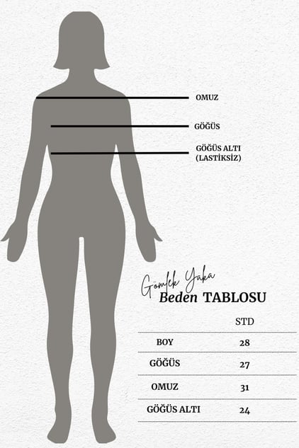 İncili Gömlek Yakası - Siyah