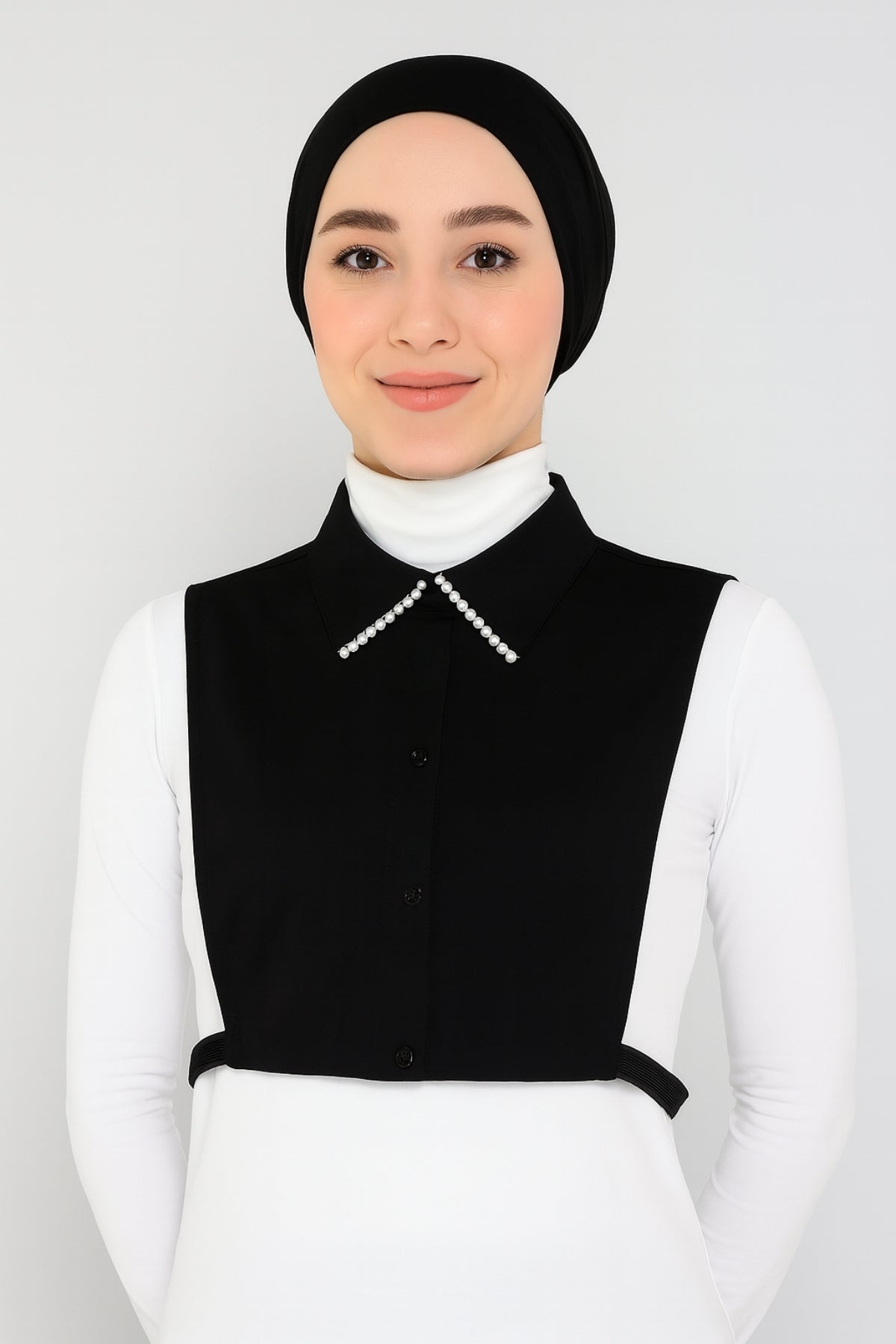 Pearl Shirt Collar - Black