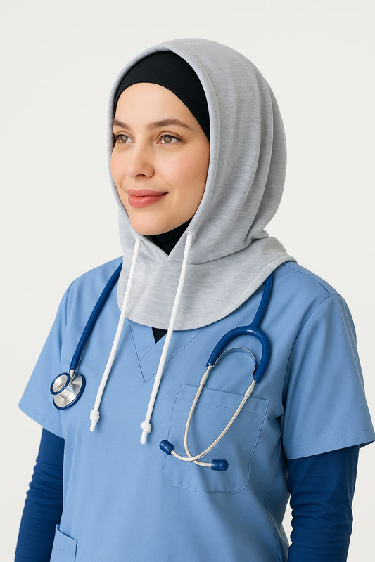 Kapüşon Başlık Eşarp - Gri