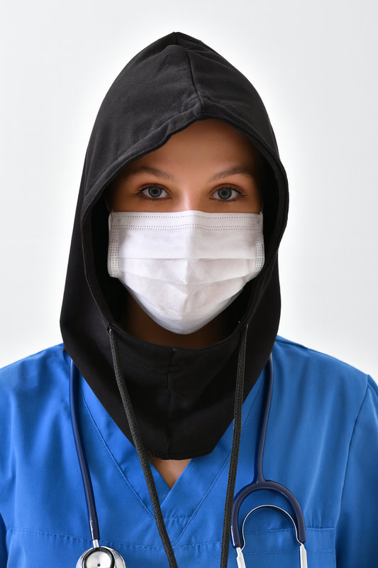 Kapüşon Başlık Eşarp - Siyah