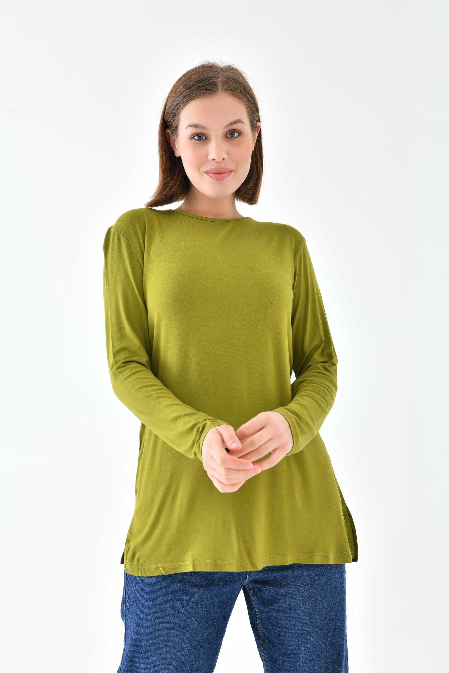 Klas Basic Tunik - Yağ Yeşili