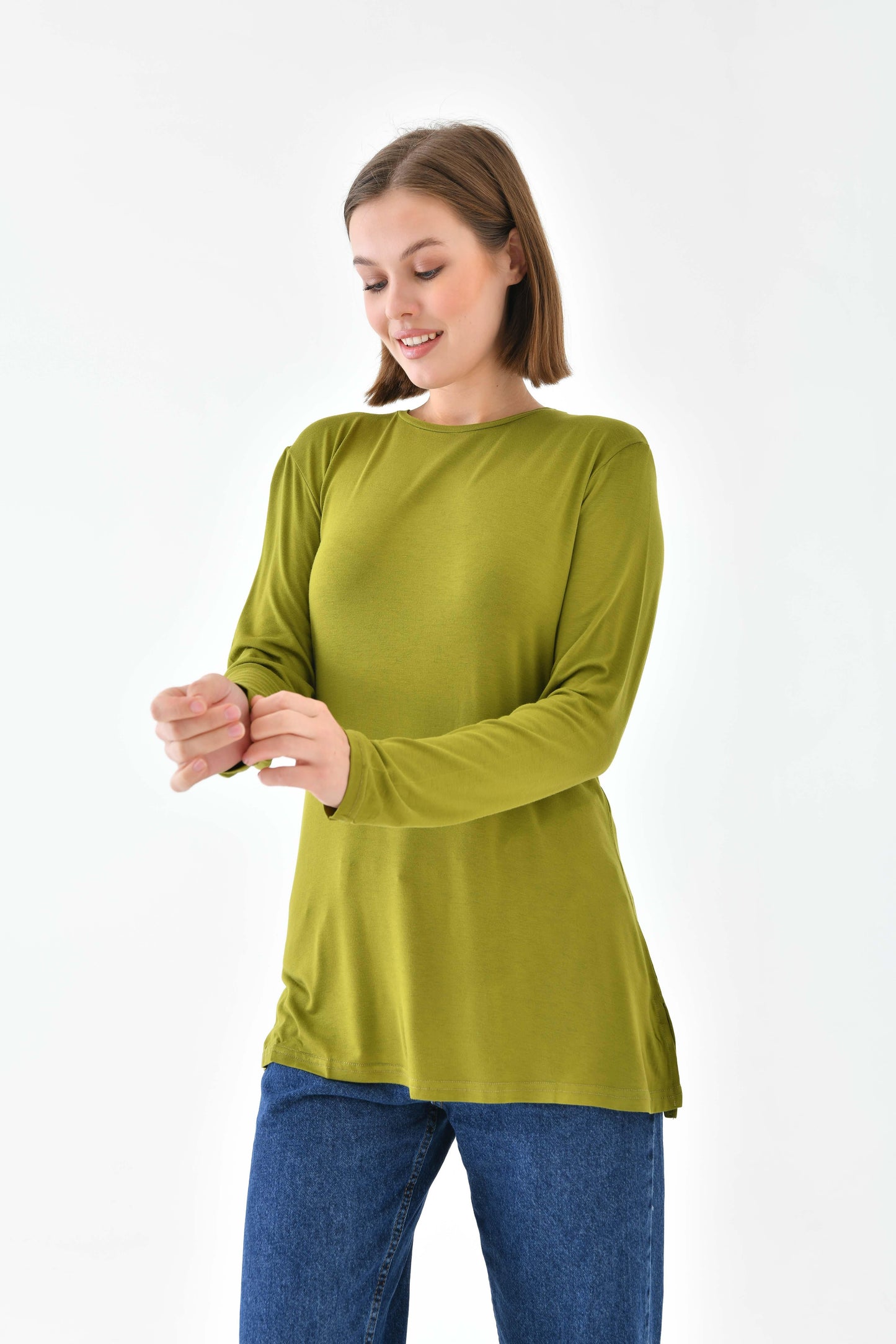 Klas Basic Tunik - Yağ Yeşili