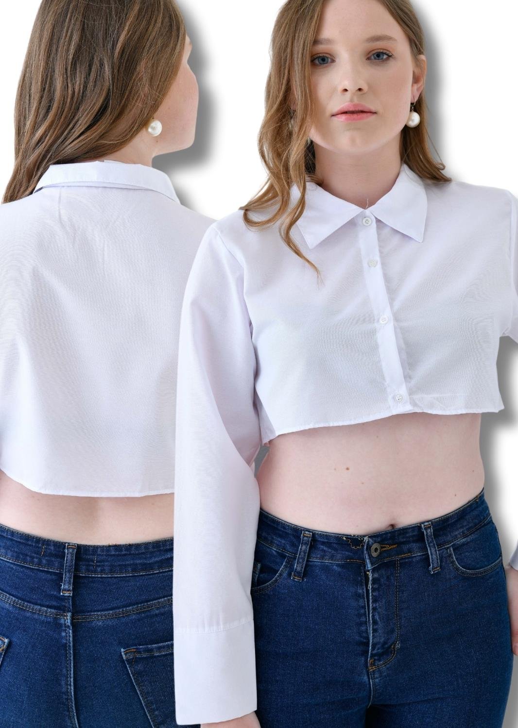 MIRACH Curve Büyük Beden 2'li Paket 2 Adet Beyaz Gömlekli Kolluk