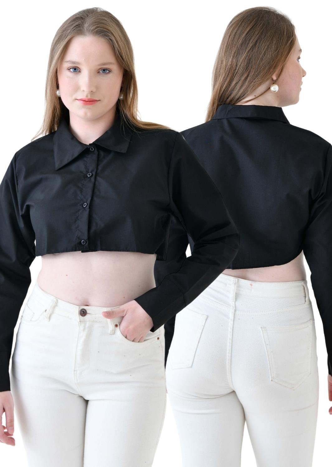 MIRACH Curve Büyük Beden 2'li Paket 2 Adet Siyah Gömlekli Kolluk