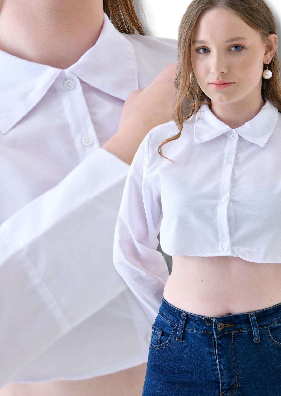 MIRACH Curve Büyük Beden 2'li Paket 2 Adet Beyaz Gömlekli Kolluk