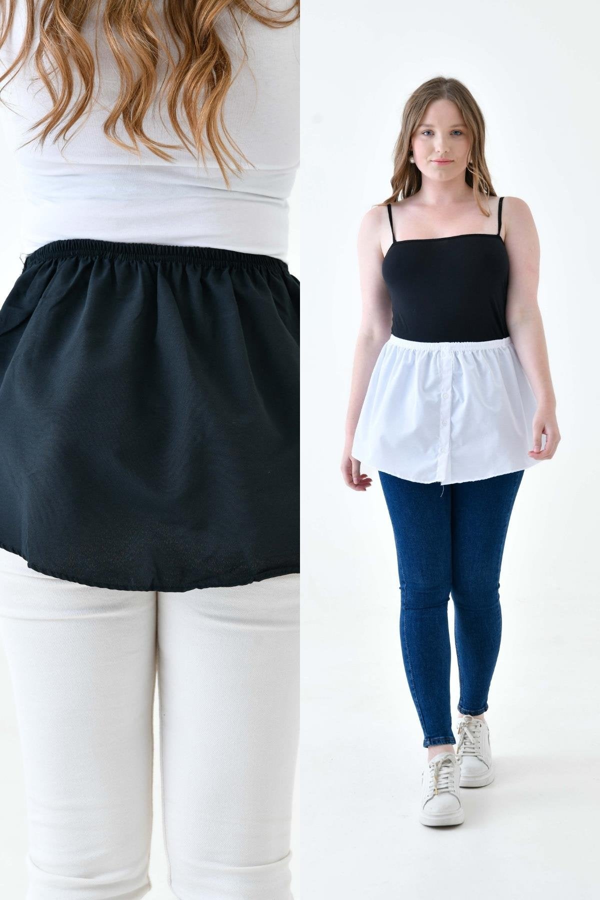 MIRACH Curve Büyük Beden 2'li Paket Gömlek Etek