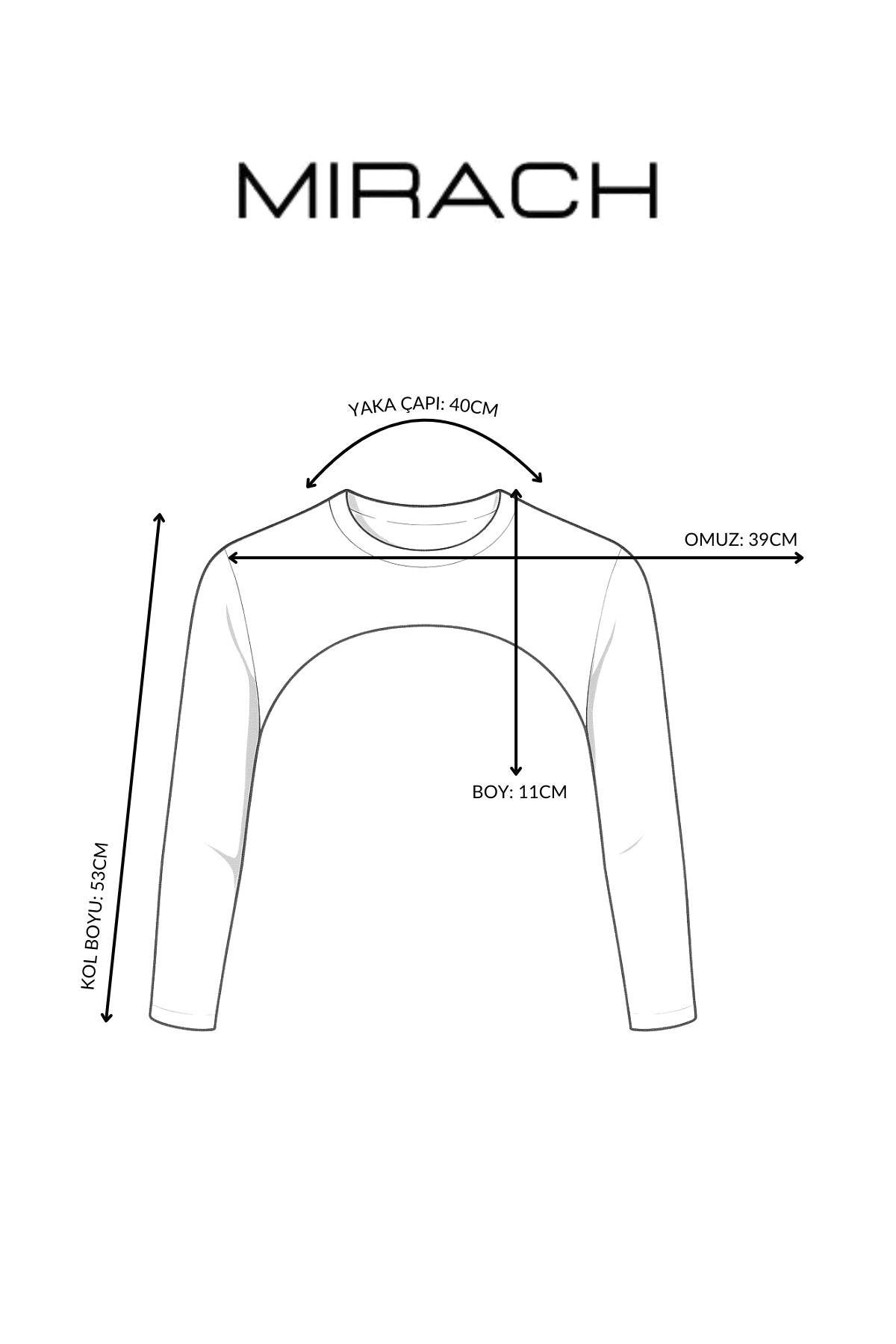 Sıfır Yaka Boyunluklu Kolluk - Beyaz