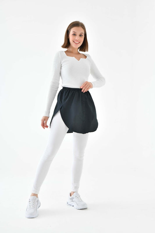 تنورة قميص - أسود