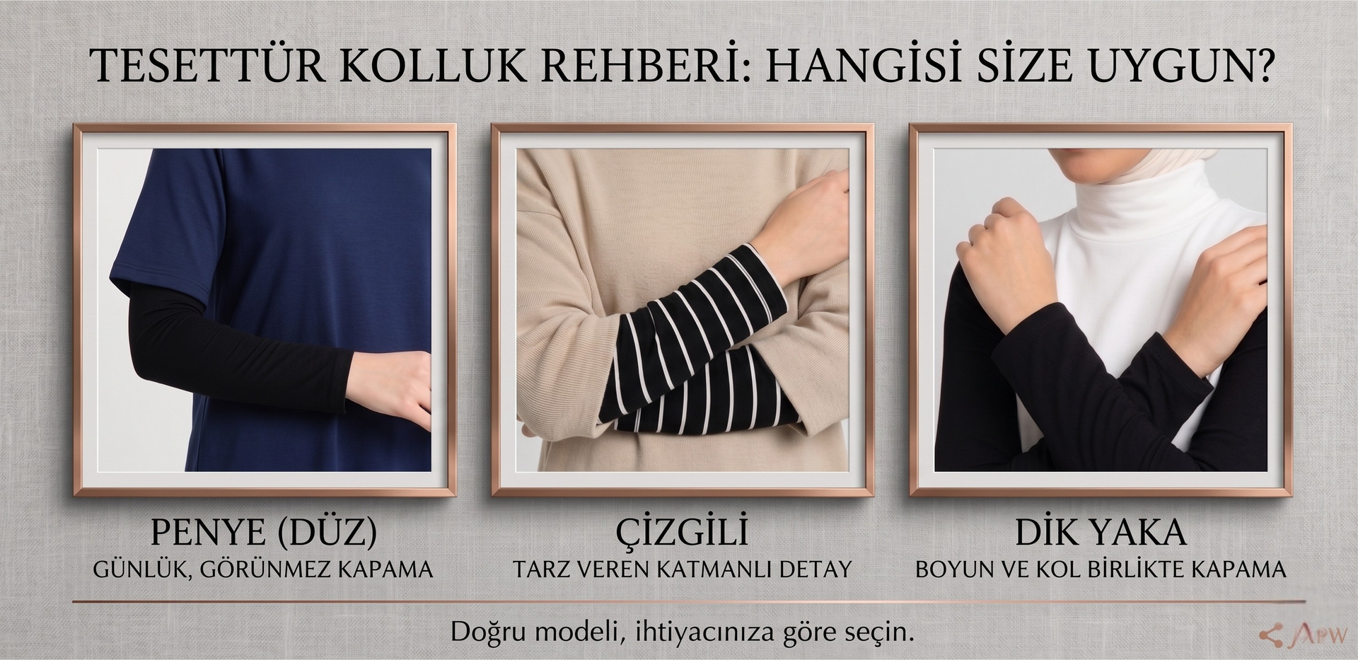 "Tesettür Kolluk Modelleri: Penye, Çizgili, Dik Yaka — Hangisi Size Uygun?"
