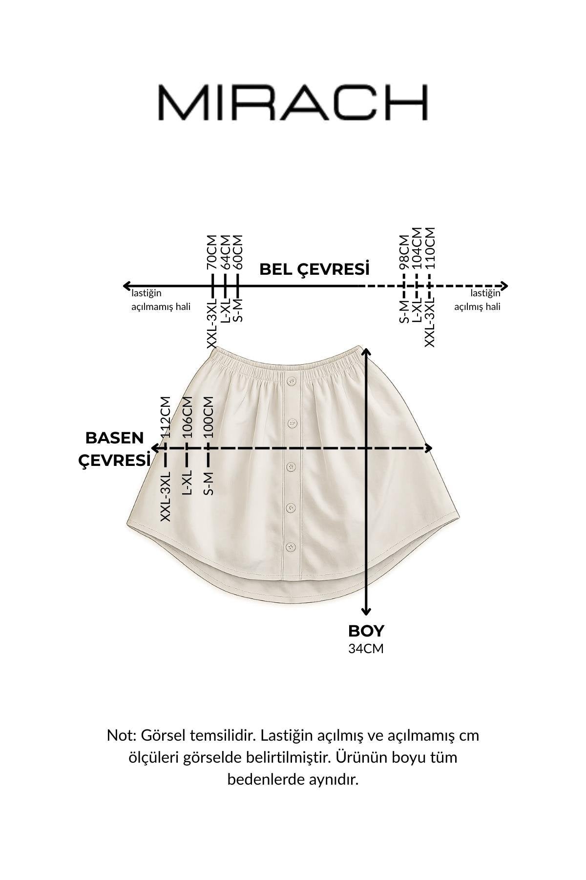 2'li Siyah ve Beyaz Düğmeli Sahte Gömlek Etek Paketi