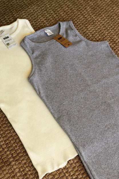 2'li Paket Fitilli Atlet Bluz - Gri ve Beyaz