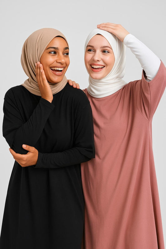 2'li Paket Lastikli Kolluk Seti - Beyaz ve Siyah