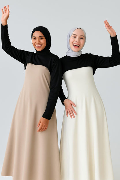 2'li Paket Siyah Dik Yaka Boyunluklu Kolluk