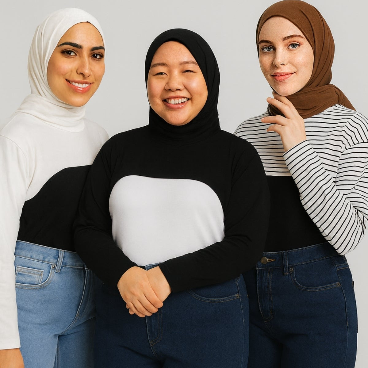 Kadın tesettür kolluk ve boyunluk seti modern ve rahat stil