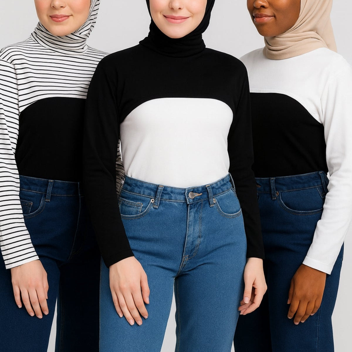 Penye tesettür kolluk ve boyunluk rahat ve esnek kullanım