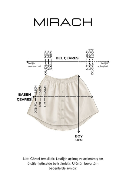 MIRACH Curve Büyük Beden 2'li Paket Gömlek Etek