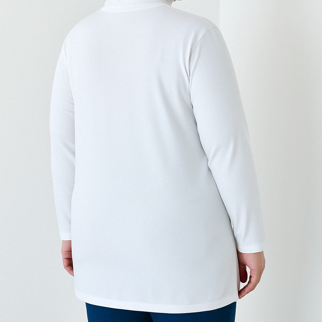 kapalı tunik modelleri sade beyaz tesettür tunik
