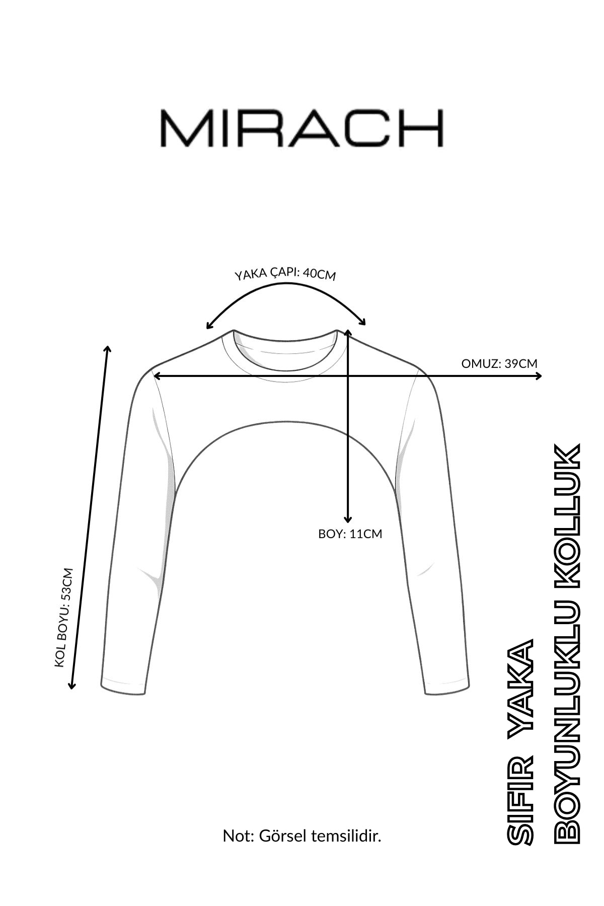 Zero Collar Neck Collar Armband - White