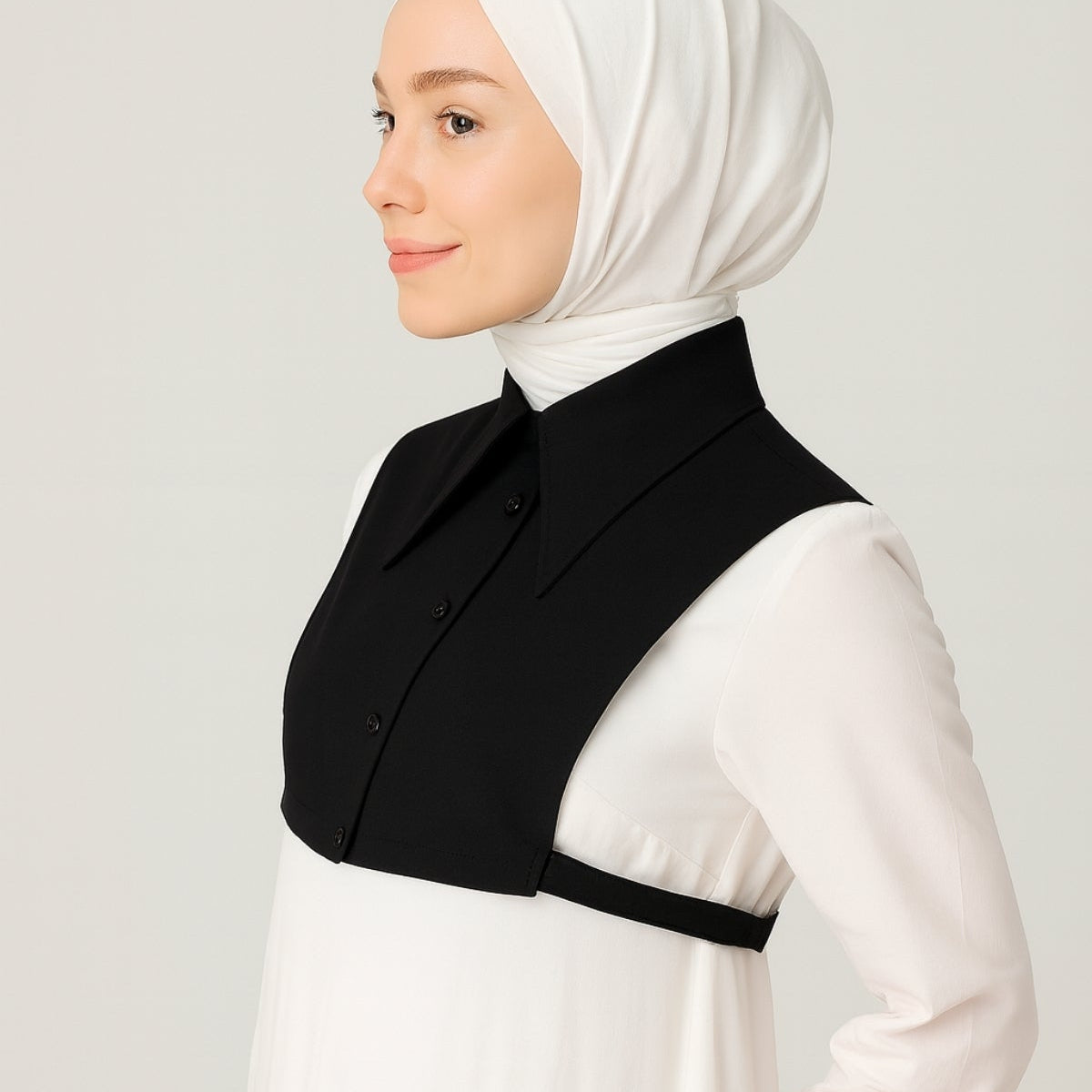 Hazır gömlek yakası ile modern ve minimalist stil