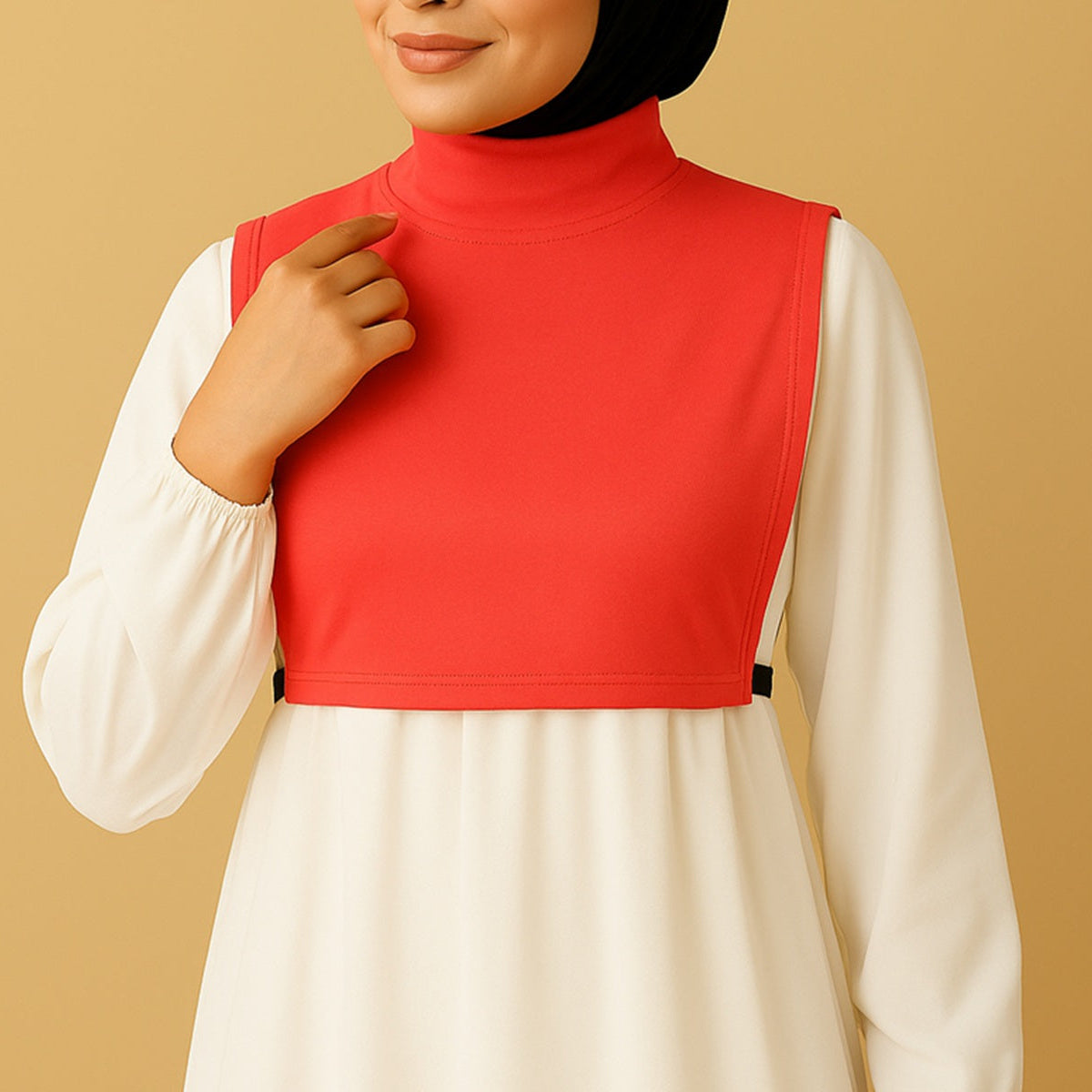 Kolluk boyunluk tesettür günlük kullanım beyaz kolluk modeli