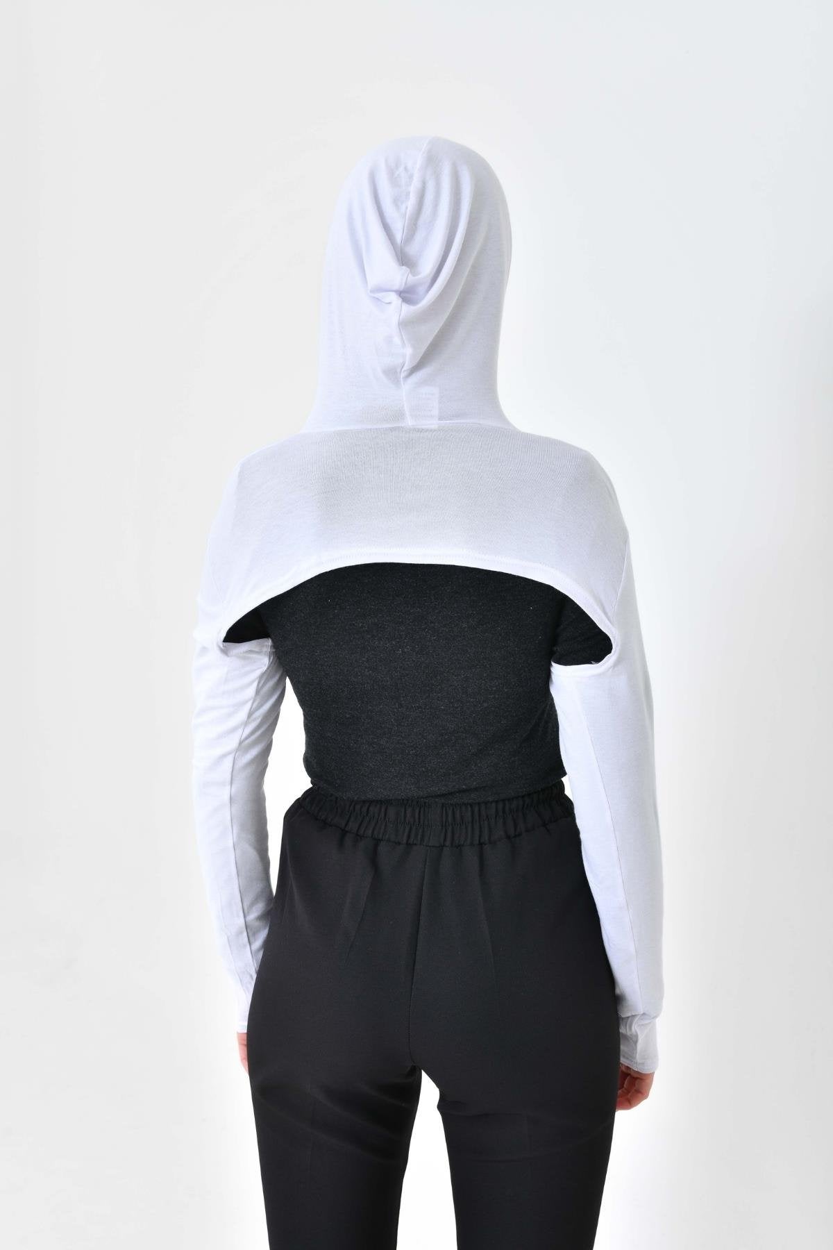 Boneli Boyunluklu Kolluk - Beyaz