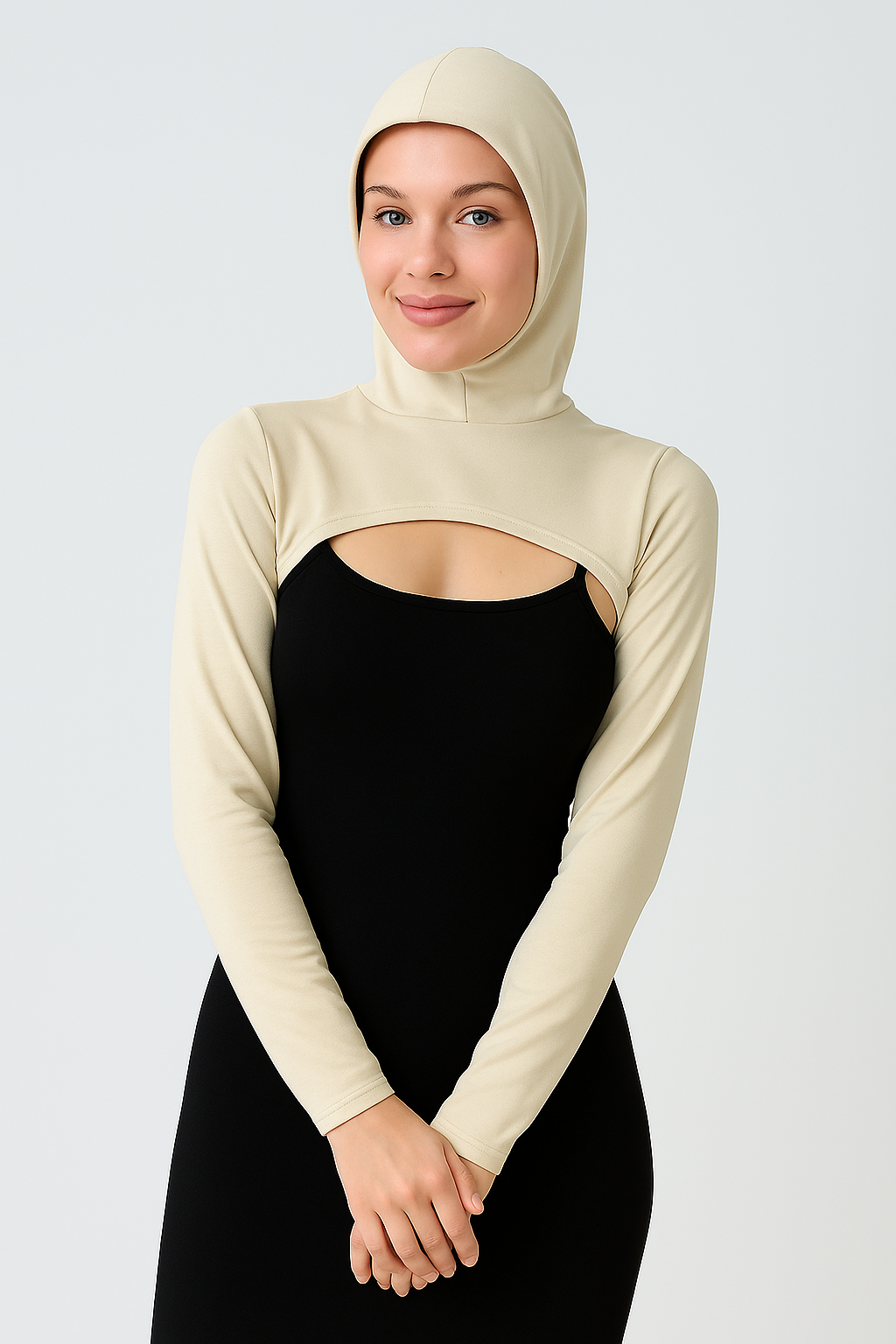 Boneli Boyunluklu Kolluk - Bej