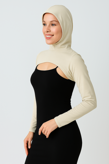 Boneli Boyunluklu Kolluk - Bej