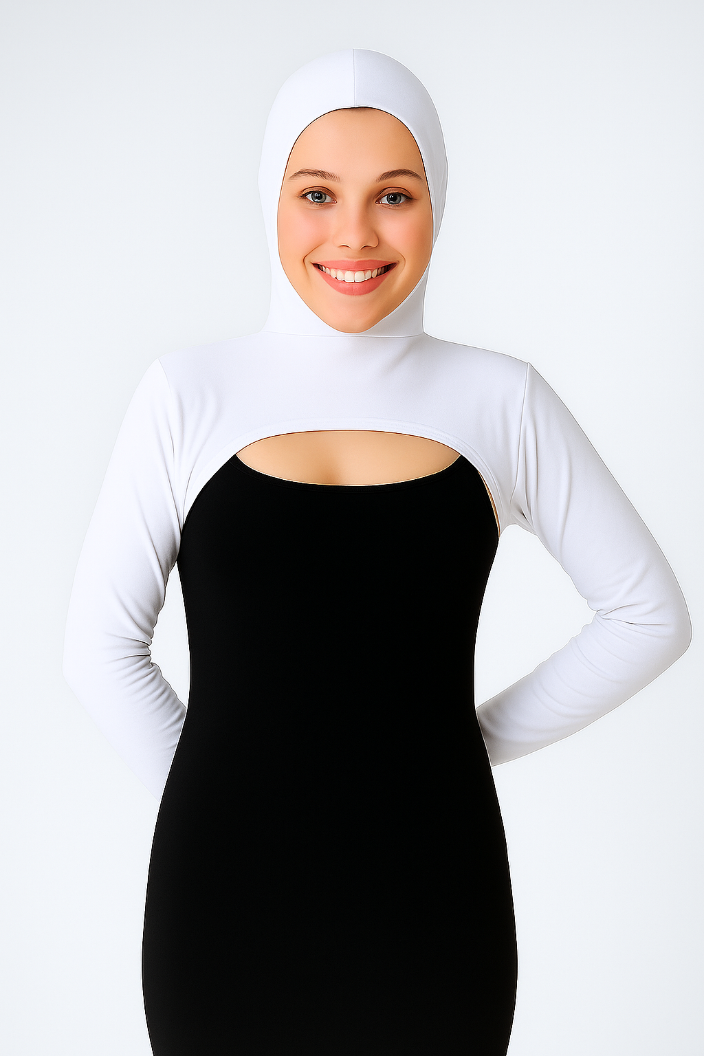 Boneli Boyunluklu Kolluk - Beyaz