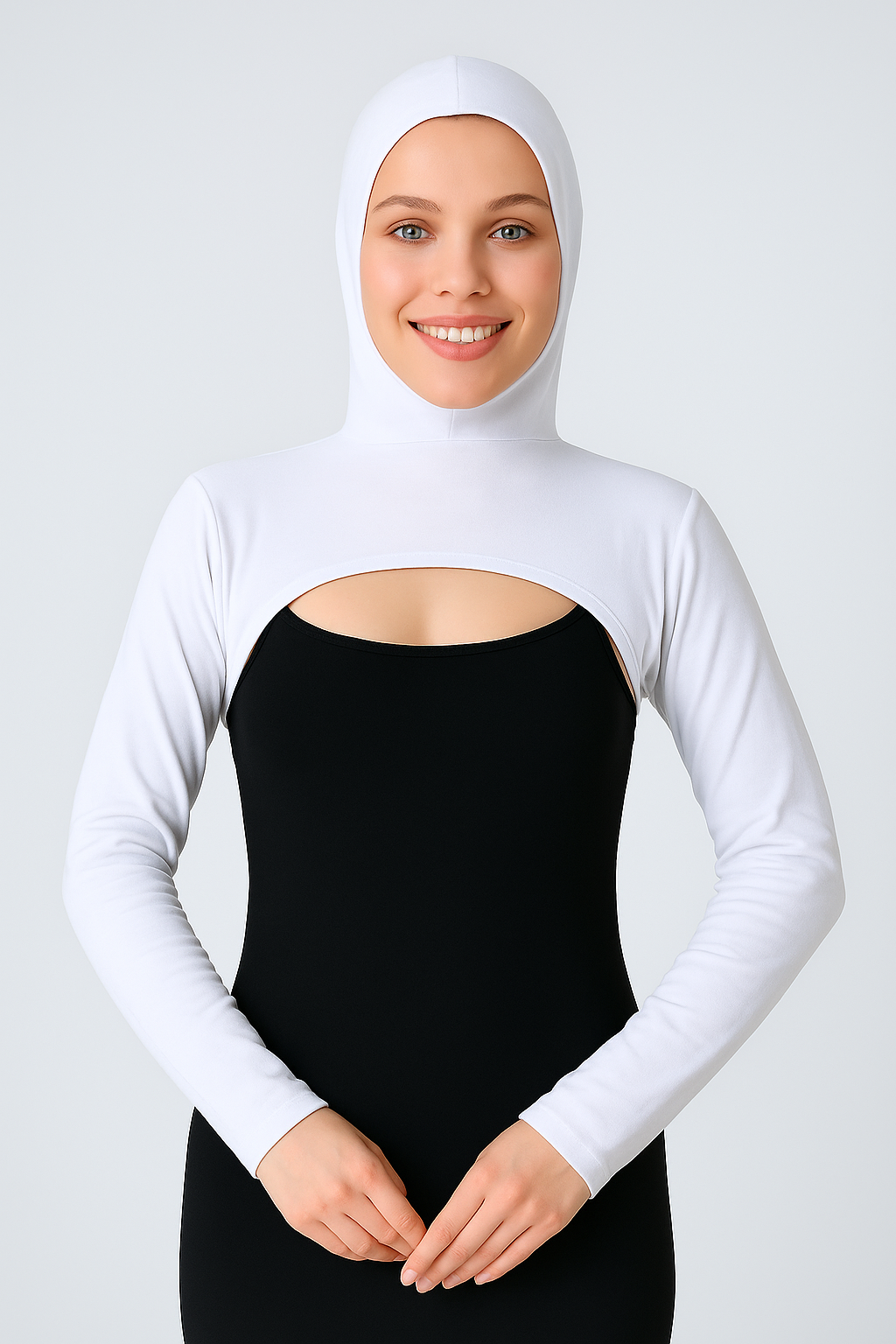 Boneli Boyunluklu Kolluk - Beyaz