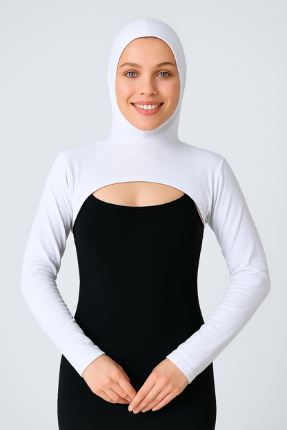 Boneli Boyunluklu Kolluk - Beyaz