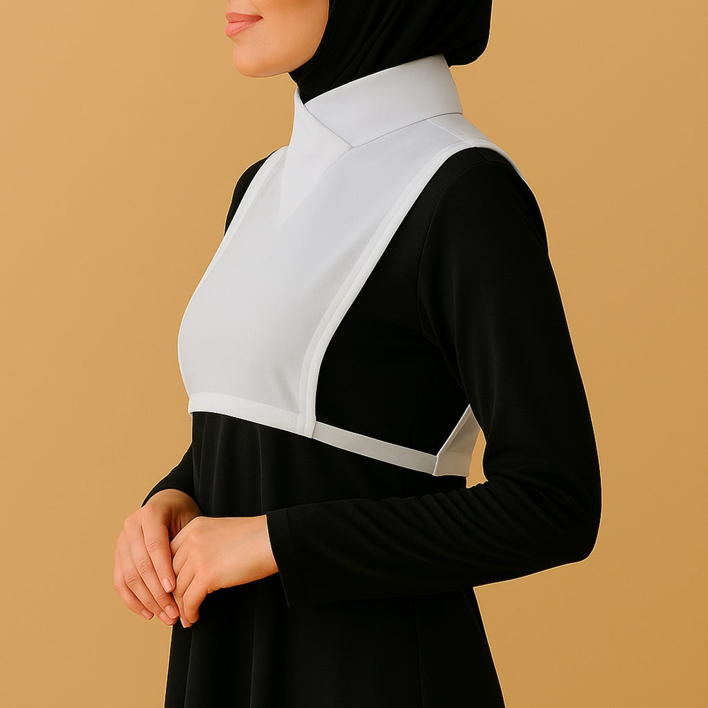 kadın tesettür kolluk ve boyunluk seti günlük şık kullanım örneği