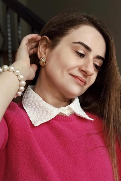 Dantel Yaka Detaylı Gömlek Yakası - Krem