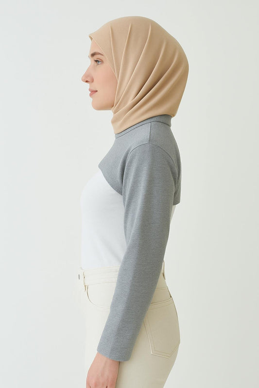 Dik Yaka Boyunluklu Kolluk - Gri