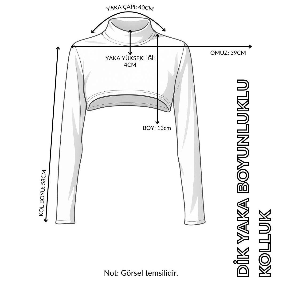 Gri Penye Boyunluklu Kolluk - Takma Yaka