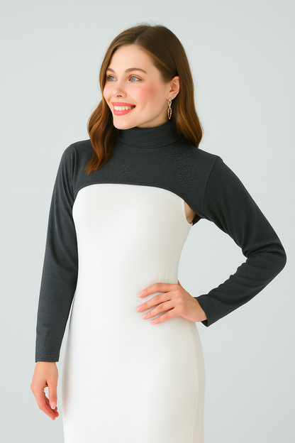 Dik Yaka Boyunluklu Kolluk - Antrasit