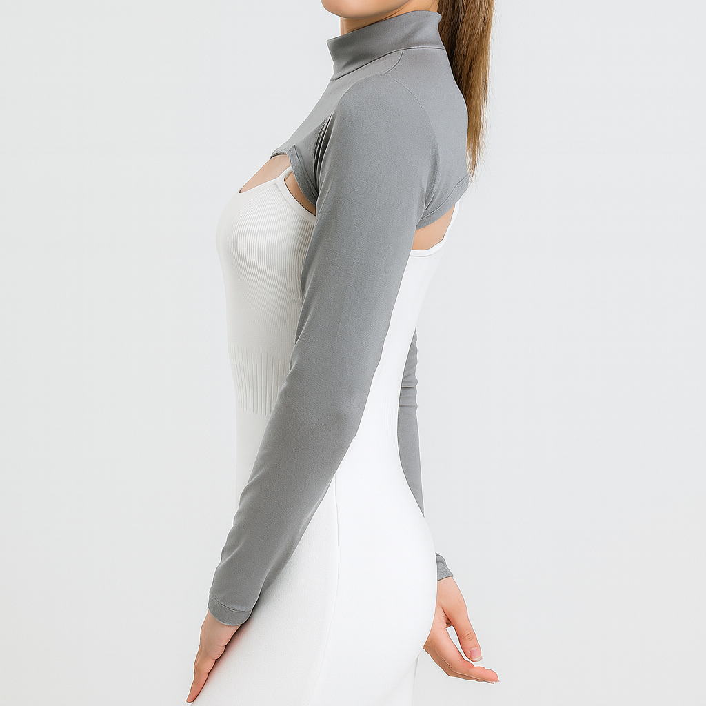 Uzun kolluk tesettür uyumlu kadın kombin tamamlayıcı parça